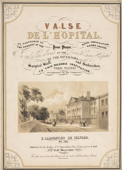 Ziekenhuizen Titelpagina van de bladmuziek voor Valse de l