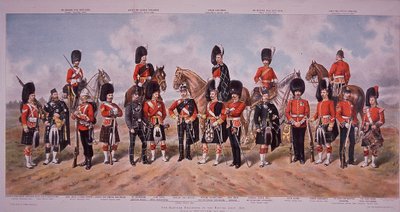 Schotse regimenten van het Britse leger in 1895 door Richard (after) Simkin