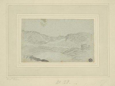 Heuvelachtig landschap door Richard (attr.to) Wilson