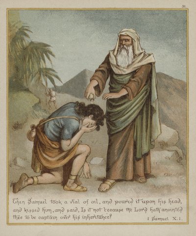 Samuel zalft David door Richard Andre