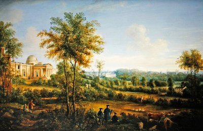 Cambridge vanaf het observatorium door Richard Bankes Harraden