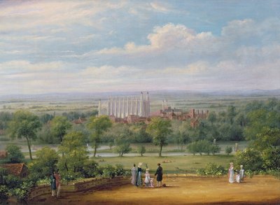 Eton College vanaf het terras van Windsor Castle door Richard Bankes Harraden