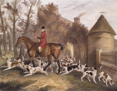 W. Sebright, Jager van de Milton Hounds, gegraveerd door J.W. Giles, 1839 door Richard Barrett Davis