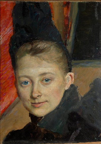 Portret van de eerste vrouw van de kunstenaar, née Klemming door Richard Bergh