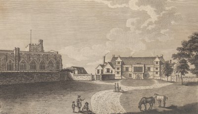 Het oude aartsbisschoppelijk paleis in Maidstone, uit Edward Hasted