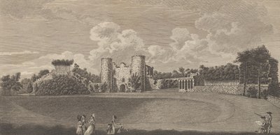 Tunbridge Castle in het graafschap Kent, uit Edward Hasted