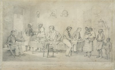 Kantoor van de slavenbeschermer, Trinidad, c.1833 door Richard Bridgens