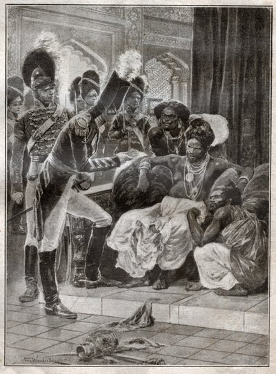 Kolonialisme in Sri Lanka (gravure) door Richard Caton (after) Woodville