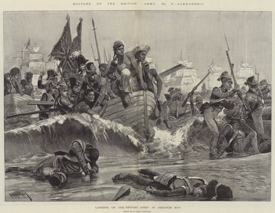 Slagen van het Britse leger, Alexandrië (gravure) door Richard Caton II (after) Woodville