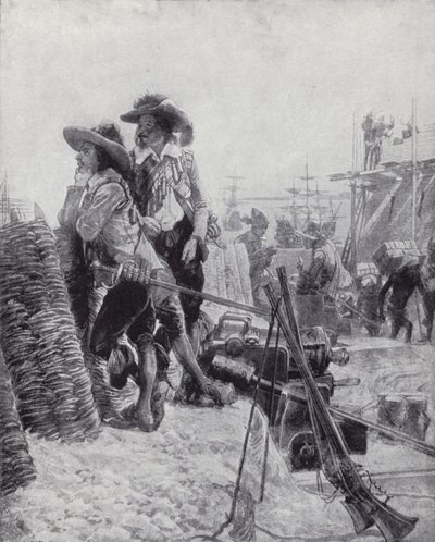 Stichting van Fort St George, Madras, door Francis Day van de Oost-Indische Compagnie door Richard Caton II (after) Woodville