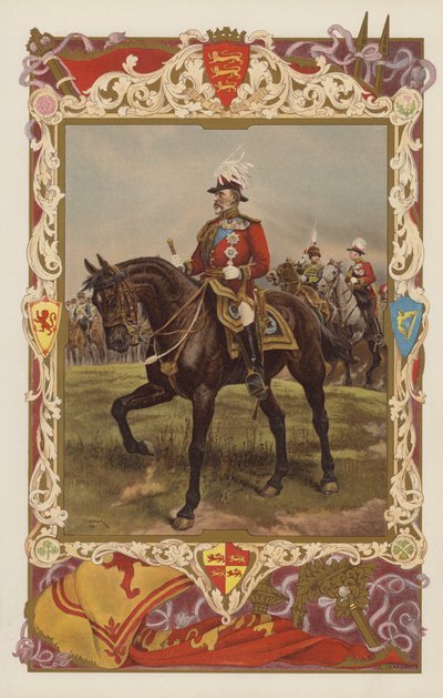 Koning Edward VII in het uniform van een veldmaarschalk door Richard Caton II (after) Woodville