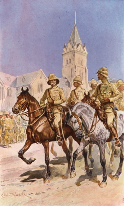 Roberts betreedt Pretoria door Richard Caton II (after) Woodville