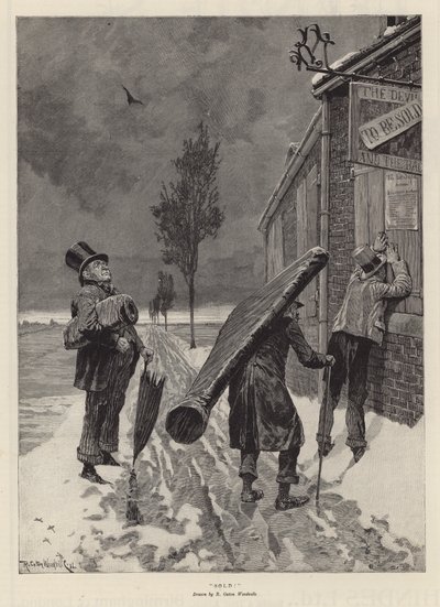 Verkocht! door Richard Caton II (after) Woodville