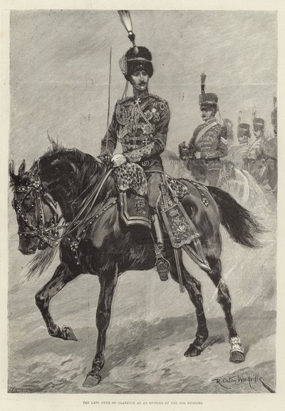 De overleden hertog van Clarence (gravure) door Richard Caton II (after) Woodville
