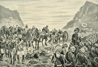 Aanval in de Kuramvallei door Richard Caton II Woodville