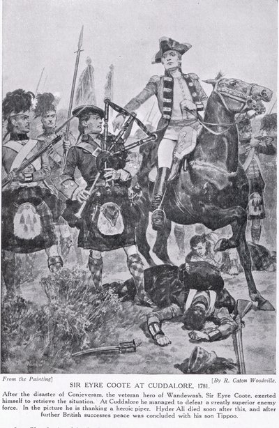 Sir Eyre Coote bij Cuddalore, illustratie uit 
