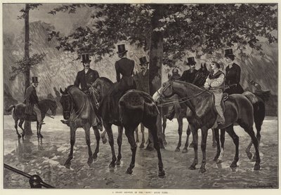 Een scherpe bui in de rij, Hyde Park door Richard Caton Woodville junior