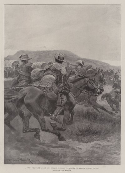 Een Strenge Achtervolging en een Lange, Keizerlijke Yeomanry snijdt de Achterhoede van De Wet