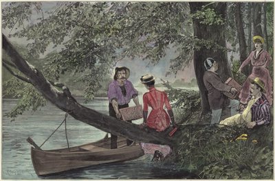 Een rivierpicknick door Richard Caton Woodville junior