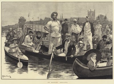 Bij Henley Regatta door Richard Caton Woodville junior