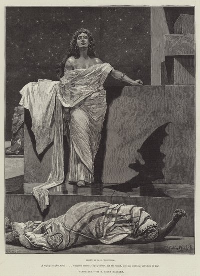 Cleopatra, door H Rider Haggard door Richard Caton Woodville junior