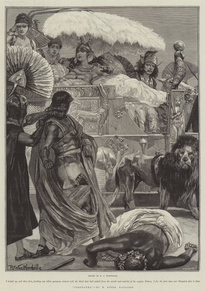 Cleopatra, door H Rider Haggard door Richard Caton Woodville junior
