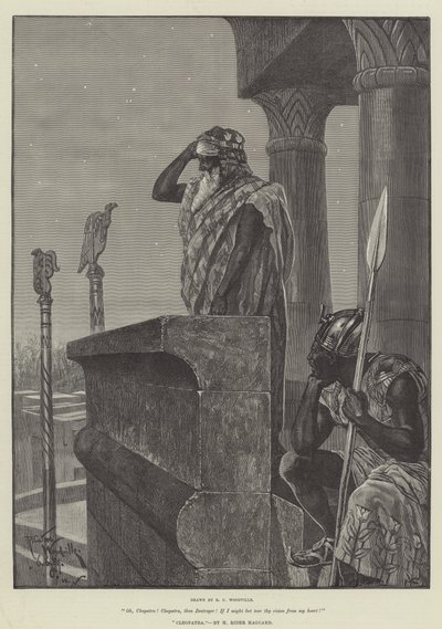 Cleopatra, door H Rider Haggard door Richard Caton Woodville junior