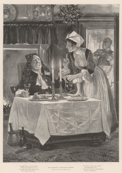 Het kerstdiner van Zijne Eerwaarde door Richard Caton Woodville junior