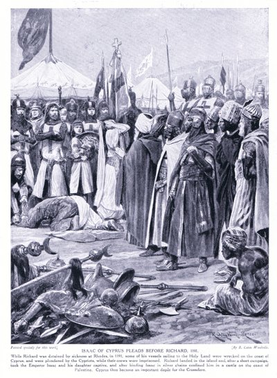 Isaac van Cyprus pleit voor Richard I AD1191, 1920