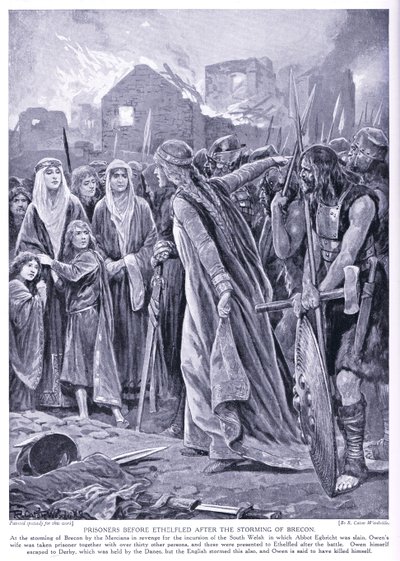 Gevangenen voor koningin Ethelred, jaren 1920 door Richard Caton Woodville junior
