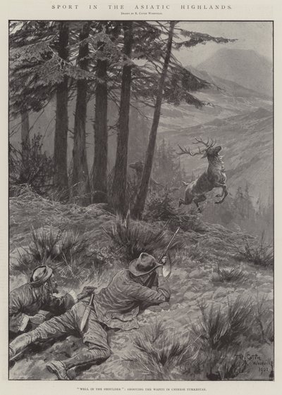 Sport in de Aziatische Hooglanden door Richard Caton Woodville junior