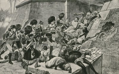 De Britse Troepen Bestormen Seringapatan, de Hoofdstad van Sultan Tippu door Richard Caton Woodville junior