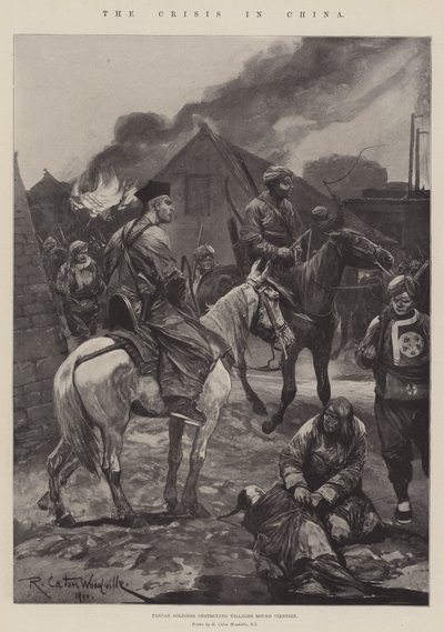 De crisis in China door Richard Caton Woodville junior