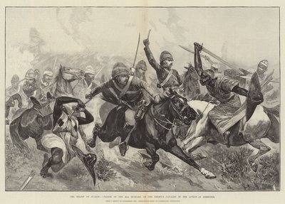 De Bevrijding van Suakin, Aanval van de 20e Huzaren op de Cavalerie van de Vijand in de Actie bij Gemeizeh door Richard Caton Woodville junior