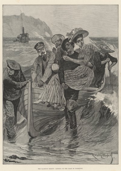Het jachtseizoen, landen aan de kust van Normandië door Richard Caton Woodville junior
