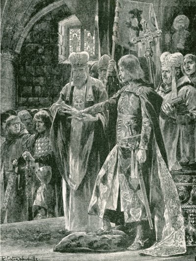 De investituur van Willem II met de ring, zondag 26 september 1087 door Richard Caton Woodville junior