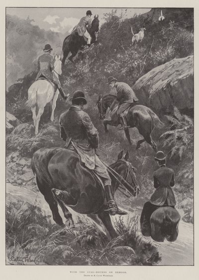 Met de Hertenjagers op Exmoor door Richard Caton Woodville junior