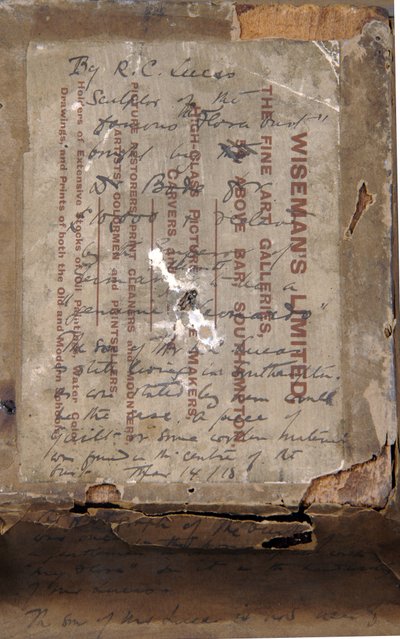 Verso van een buste van een meisje, c.1850 door Richard Cockle Lucas