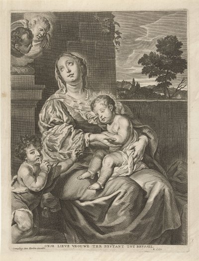 Madonna met slapend Kind en Johannes de Doper door Richard Collin