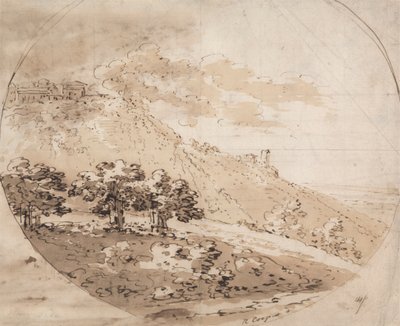 Ovaal Heuvelachtig Landschap door Richard Cooper the Elder