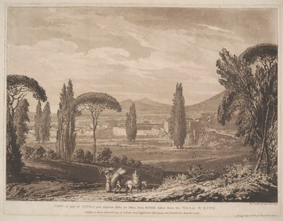 Uitzicht op een deel van Tivoli en aangrenzende heuvels door Richard Cooper the Elder