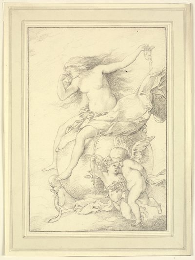 Allegorie van Fortuna op een wereldbol omringd door putti door Richard Cosway