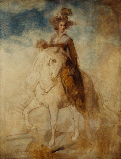 Ruiterportret van een dame, vermoedelijk Lady Elizabeth Foster door Richard Cosway