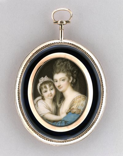 Portret van een moeder en dochter, c.1765-70 door Richard Cosway