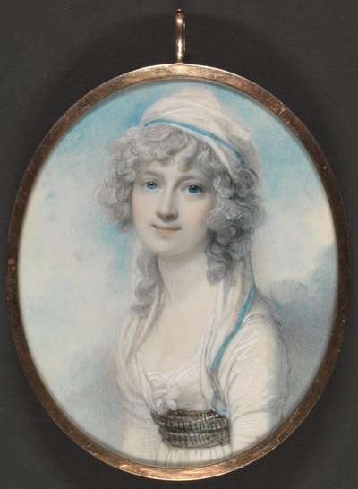 Portret van een jonge dame door Richard Cosway