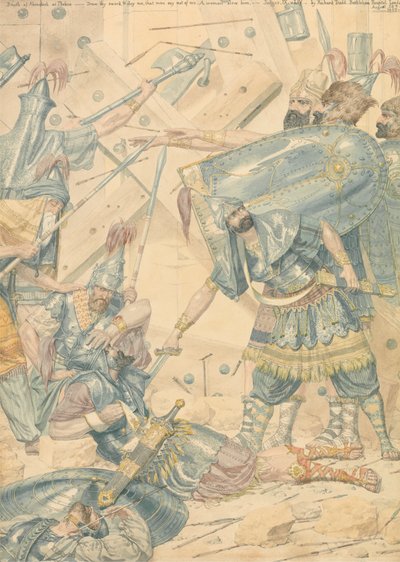 De dood van Abimelech bij Thebez door Richard Dadd