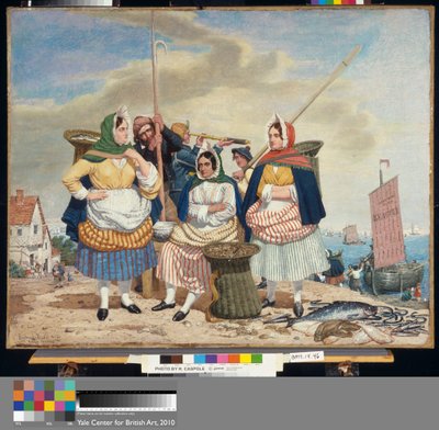 Vismarkt aan zee door Richard Dadd