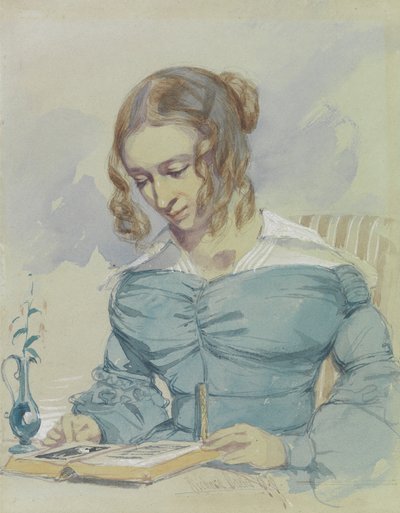 Portret van Maria Elizabeth Dadd, de zus van de kunstenaar door Richard Dadd