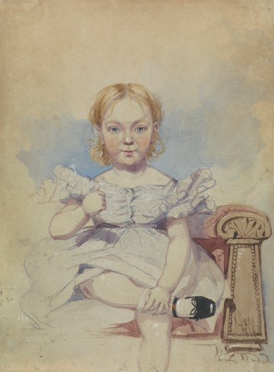 Portret van een meisje door Richard Dadd