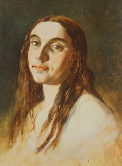 Portret van een gekke dame door Richard Dadd